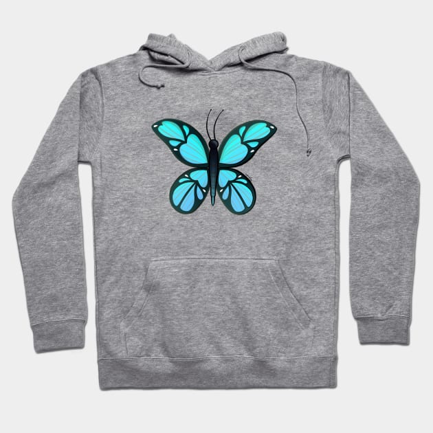 Butterfly Blue Hoodie by Timmytoon